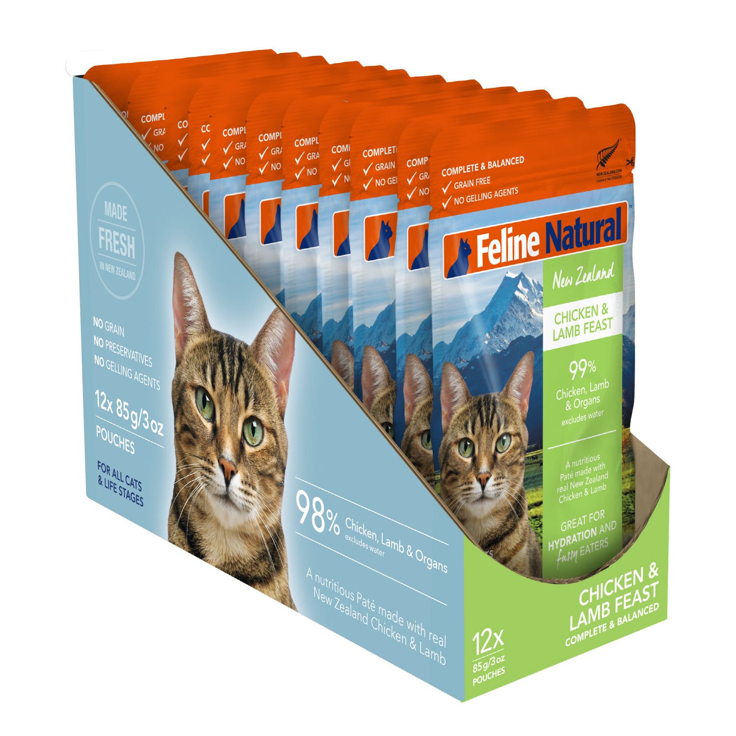 K9 필라인 내추럴 캣 치킨 & 램 습식사료 주식 파우치 85g