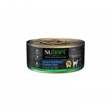 [캔커버 증정] 뉴트라이프 퓨어 캣 고등어 앤 그린트라이프 주식캔 95g