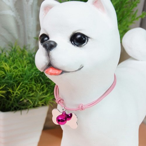 문펫 러블리 오색매듭 방울 인식표 목걸이