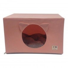 페로가토 조립형 고양이 사각하우스 핑크