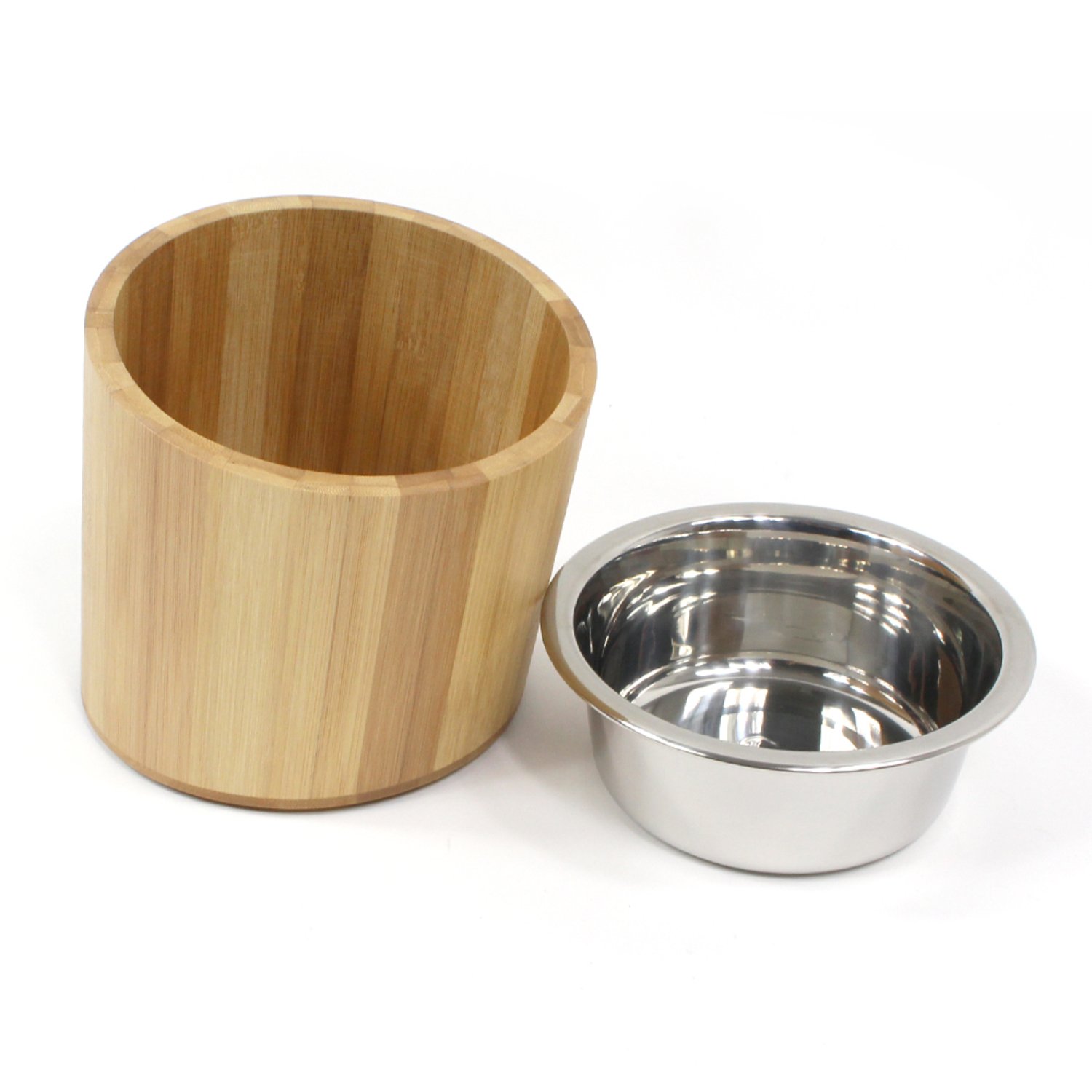 수퍼펫 대나무 원목 키높이 식기 M