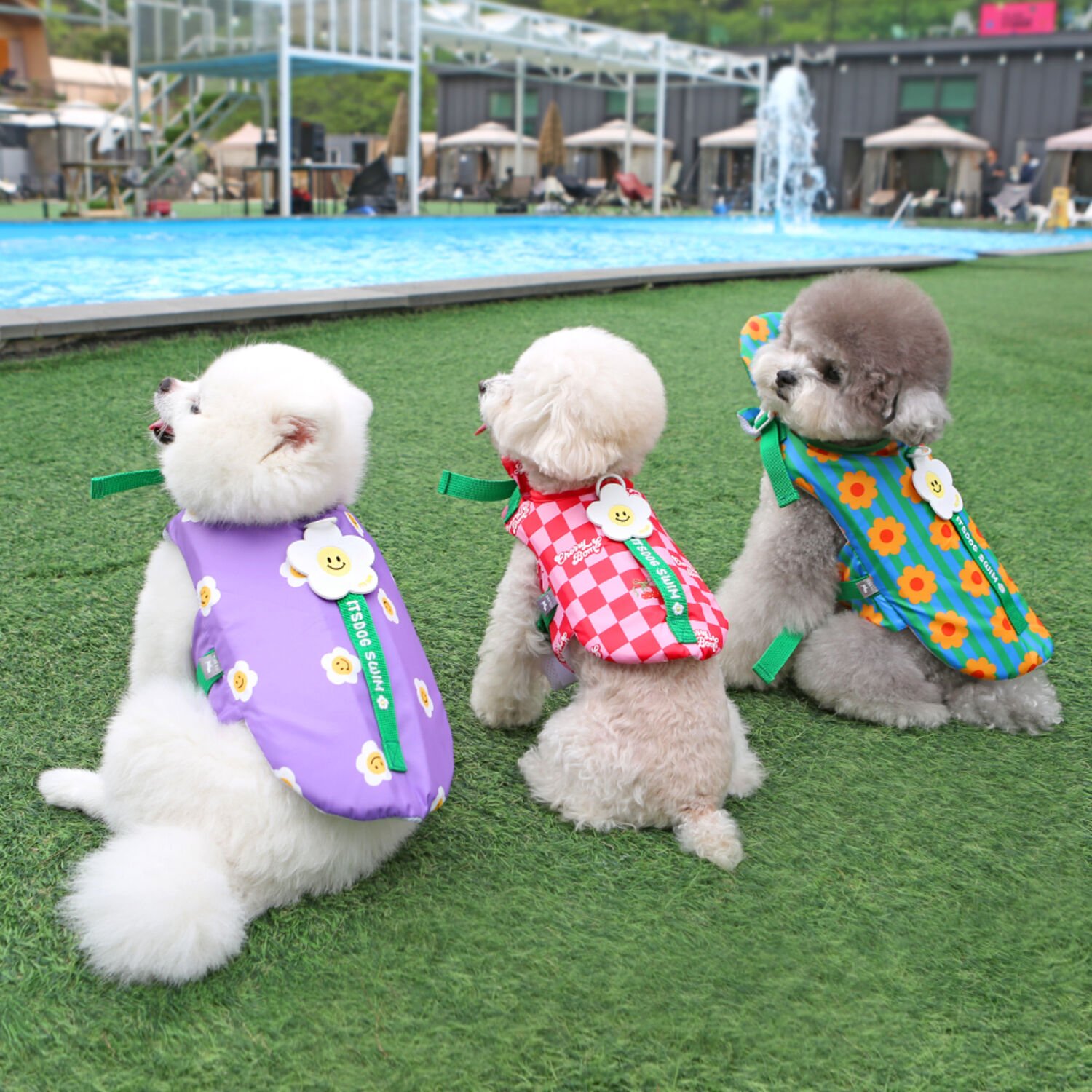 이츠독 아이스 팝핑 구명조끼 빈티지플라워 S