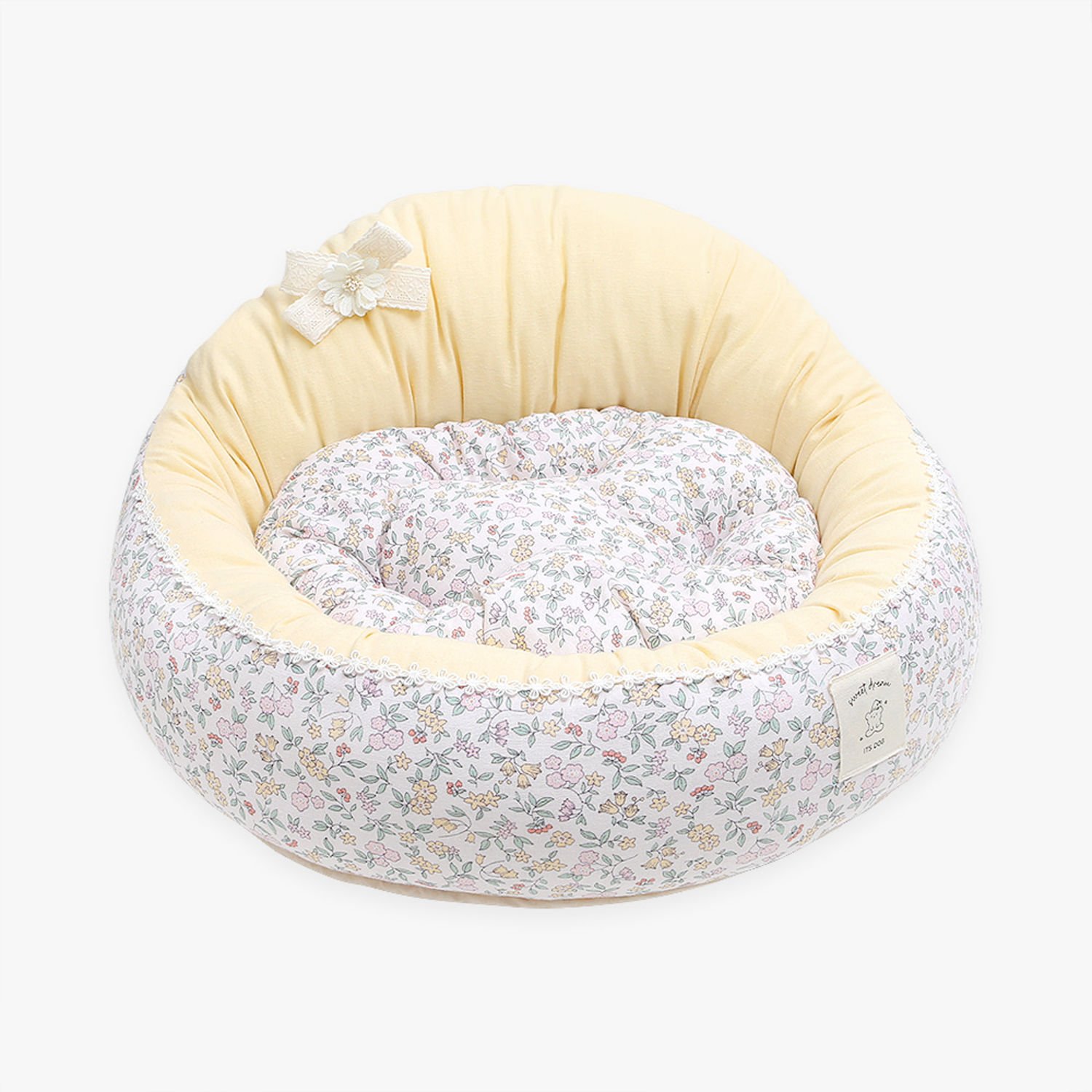 이츠독 플로라 가든 쇼파 베드 옐로우 M사이즈